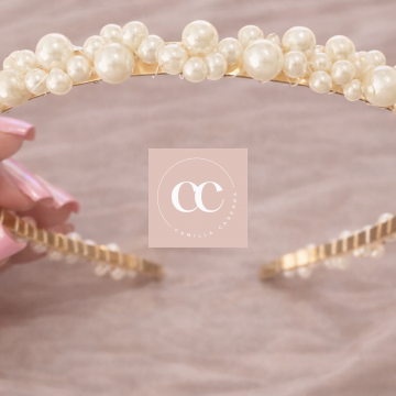 Golden Pearl Aliceband 5